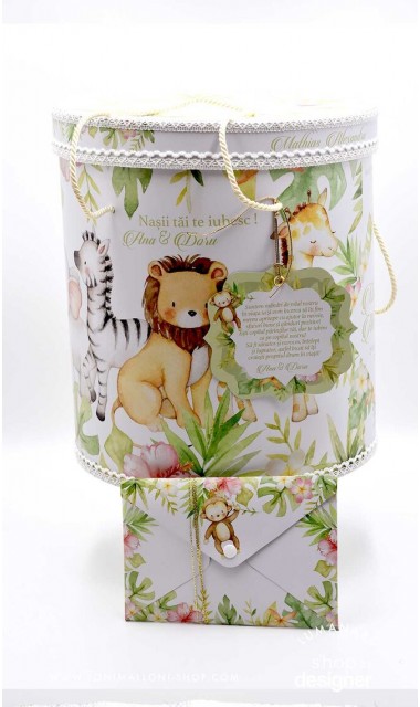 Trusou botez cu leuti elefanti zebre maimutele inspirat din cartea junglei Jungle Friends 3